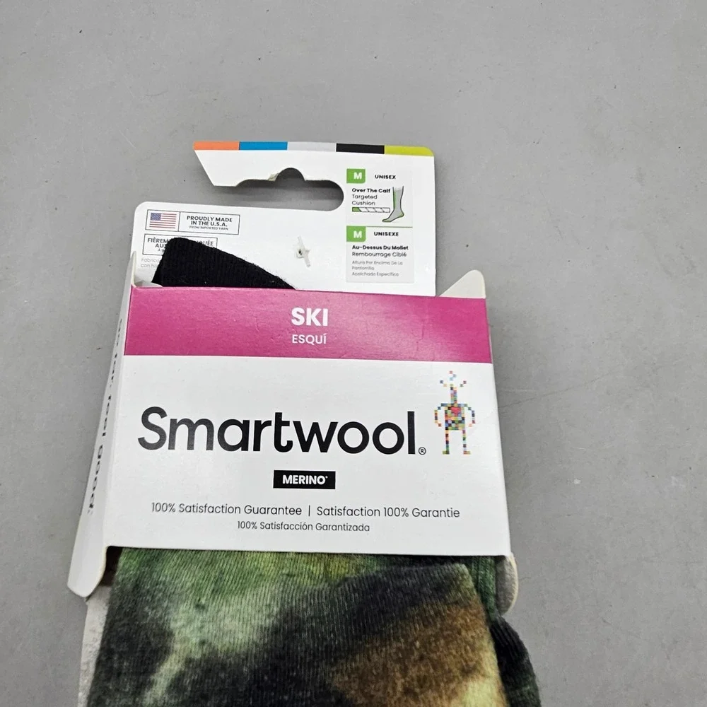 Smartwool Merino Wool Ski Socks Unisex Medium Moss Green Targeted Cushion New